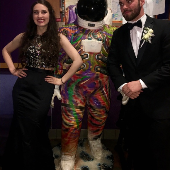 BLACK PROM DRESS - Picture 2 of 4